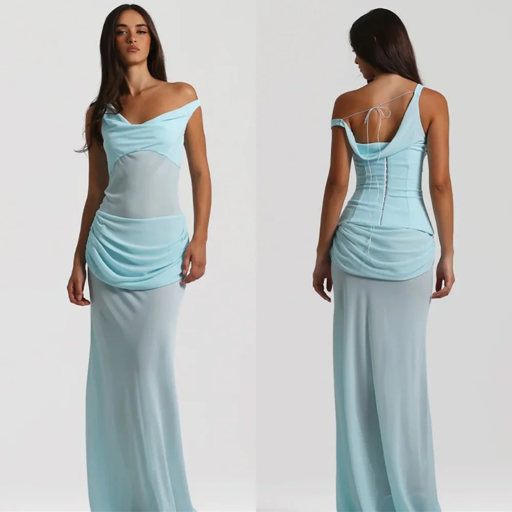 Customized See Through Blue Chiffon Evening Dress Classic Off the Shoulder Homecoming Dresses Elegant Special Occasion Gowns
Customized See Through Blue Chiffon Evening Dress Classic Off the Shoulder Homecoming Dresses Elegant Special Occasion Gowns