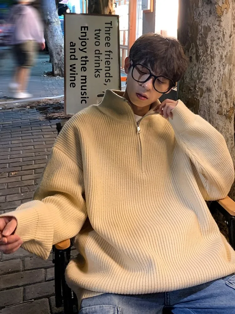 Men's Loose Knitted Sweater Spring Autumn Trendy Overhead Base Layer Lazy Style Knitwear Outerwear Comfortable Casual Wear
Men's Loose Knitted Sweater Spring Autumn Trendy Overhead Base Layer Lazy Style Knitwear Outerwear Comfortable Casual Wear