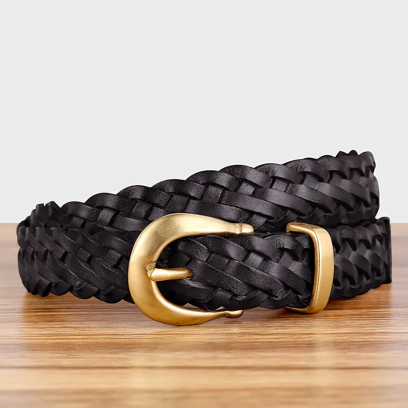 Belt Women's 2024 New Bronze Gold Buckle Handwoven Leather Belt Women's Versatile Retro Belt
Belt Women's 2024 New Bronze Gold Buckle Handwoven Leather Belt Women's Versatile Retro Belt