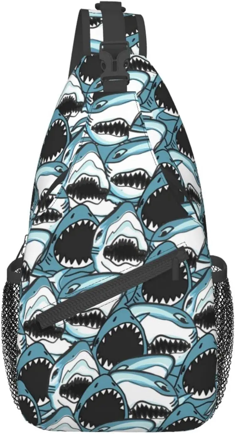 Sharks Sling Backpack Crossbody Sling Bag Travel Chest Daypack Hiking Shoulder Bag for Adult Women Men Kids Cartoon Bag
Sharks Sling Backpack Crossbody Sling Bag Travel Chest Daypack Hiking Shoulder Bag for Adult Women Men Kids Cartoon Bag
