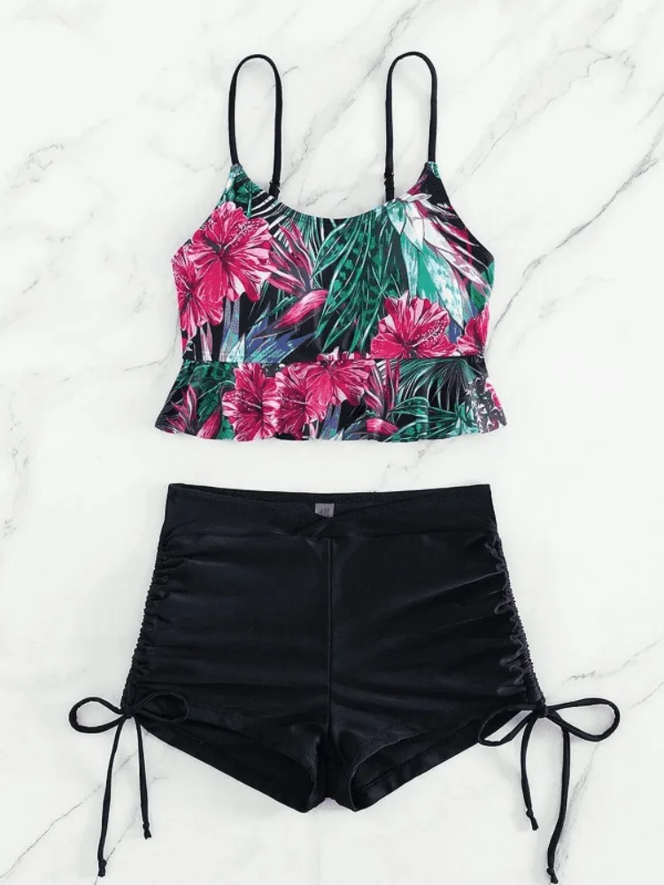 Strappy Bikini 2025 Women High Waist Swimsuit Shorts Ruffle Flower Print Swimwear Female Bathers Bathing Swimming Suit Beachwear
Strappy Bikini 2025 Women High Waist Swimsuit Shorts Ruffle Flower Print Swimwear Female Bathers Bathing Swimming Suit Beachwear