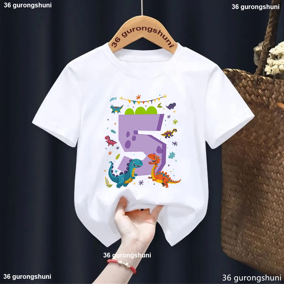 Dinosaur Birthday 1-9 Number Cartoon T Shirts Child Birthday Party Dino Present T-Shirt Boy Gir Tops Gift Kid Tshirt Tops
Dinosaur Birthday 1-9 Number Cartoon T Shirts Child Birthday Party Dino Present T-Shirt Boy Gir Tops Gift Kid Tshirt Tops