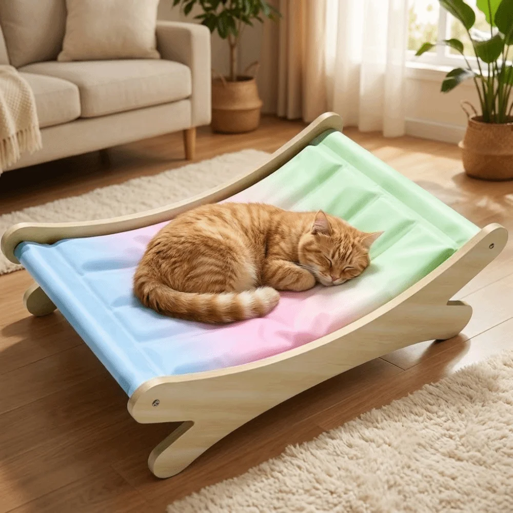 Pet Bed Waterproof Cat Ice Cushion Elevated Design Cartoon Printed Cat Ice Bed Breathable Wooden Frame Pet Lounger Summer
Pet Bed Waterproof Cat Ice Cushion Elevated Design Cartoon Printed Cat Ice Bed Breathable Wooden Frame Pet Lounger Summer
