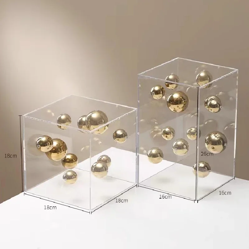 Creative Square Acrylic Cover Sphere Decoration Living Room Porch Cabinet Crafts Ornament Modern Clear Acrylic Square Home Decor
Creative Square Acrylic Cover Sphere Decoration Living Room Porch Cabinet Crafts Ornament Modern Clear Acrylic Square Home Decor