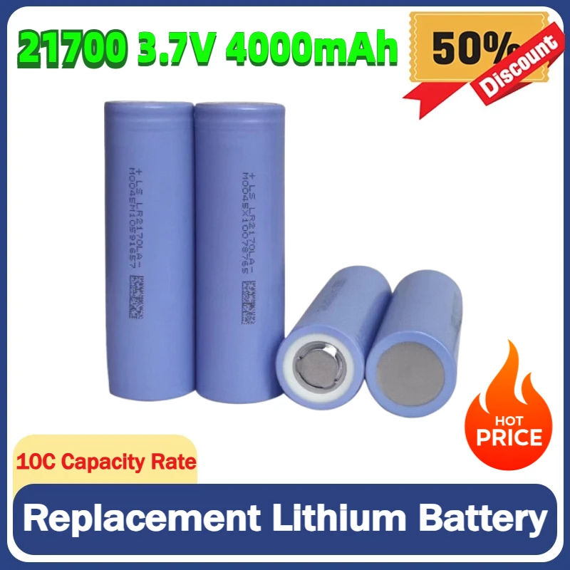2-10PCS 21700 Lithium Battery 4000mah 10C Power, Special Battery for Fan Electric Vehicle and Lithium-electric Tools
2-10PCS 21700 Lithium Battery 4000mah 10C Power, Special Battery for Fan Electric Vehicle and Lithium-electric Tools
