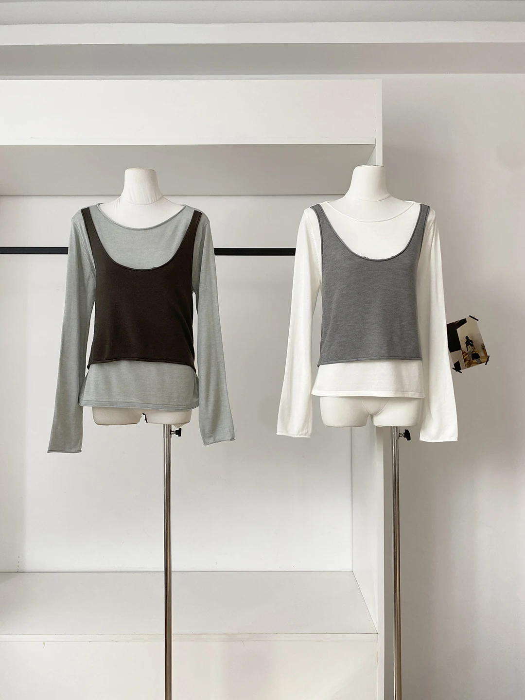 Korean Style Splice Knitted Top Belted Waist Design Fake Two-Piece Commute Friendly Women's Long Sleeve round Neck Pullover
Korean Style Splice Knitted Top Belted Waist Design Fake Two-Piece Commute Friendly Women's Long Sleeve round Neck Pullover