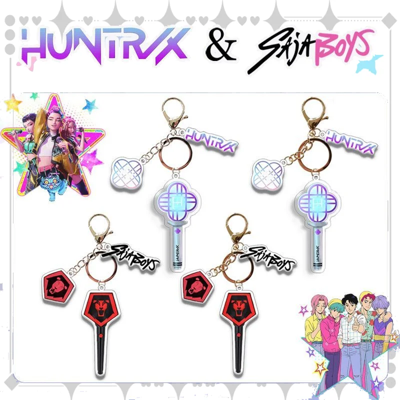 KPop Demon Hunters Keyring Decorate Supporting Stick Keychain Pendant Rim HUNTRIX Saiaboy Creative Decorate Birthday Gift
KPop Demon Hunters Keyring Decorate Supporting Stick Keychain Pendant Rim HUNTRIX Saiaboy Creative Decorate Birthday Gift