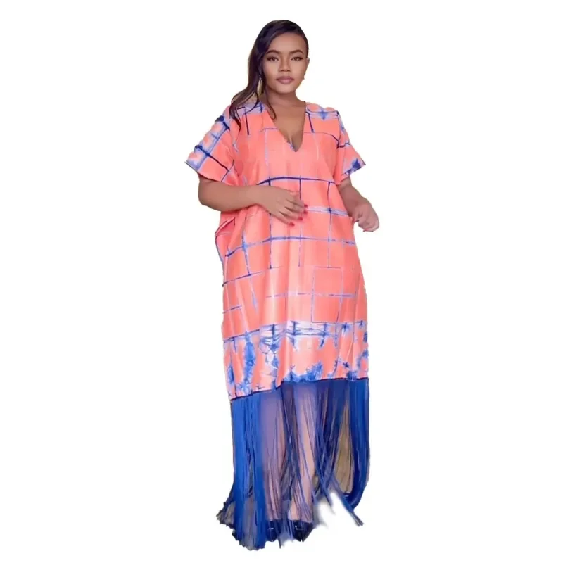 Женские африканские платья размера плюс Dashiki, осеннее платье макси с коротким рукавом и V-образным вырезом, длинное платье из полиэстера с кисточками, наряды, африканская одежда
Женские африканские платья размера плюс Dashiki, осеннее платье макси с коротким рукавом и V-образным вырезом, длинное платье из полиэстера с кисточками, наряды, африканская одежда