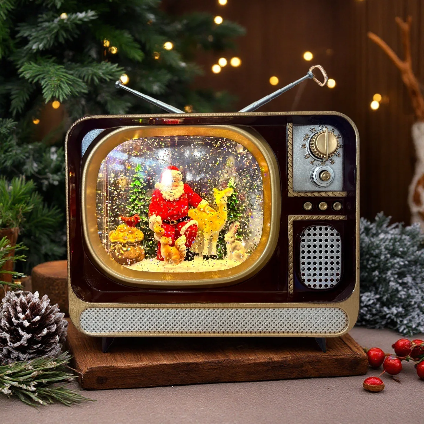 New Christmas Decorations Glowing with Music Snow TV Ornaments Christmas Gifts
New Christmas Decorations Glowing with Music Snow TV Ornaments Christmas Gifts