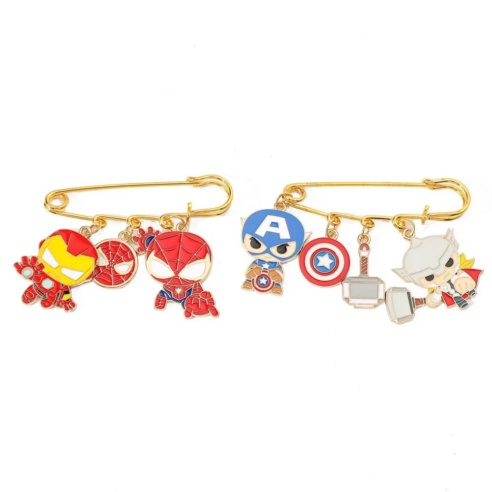 Marvel Spider-Man Captain America Cute Enamel Pin Brooch Fashion Accessory for Clothing Briefcases Backpacks Lapel Jewelry
Marvel Spider-Man Captain America Cute Enamel Pin Brooch Fashion Accessory for Clothing Briefcases Backpacks Lapel Jewelry