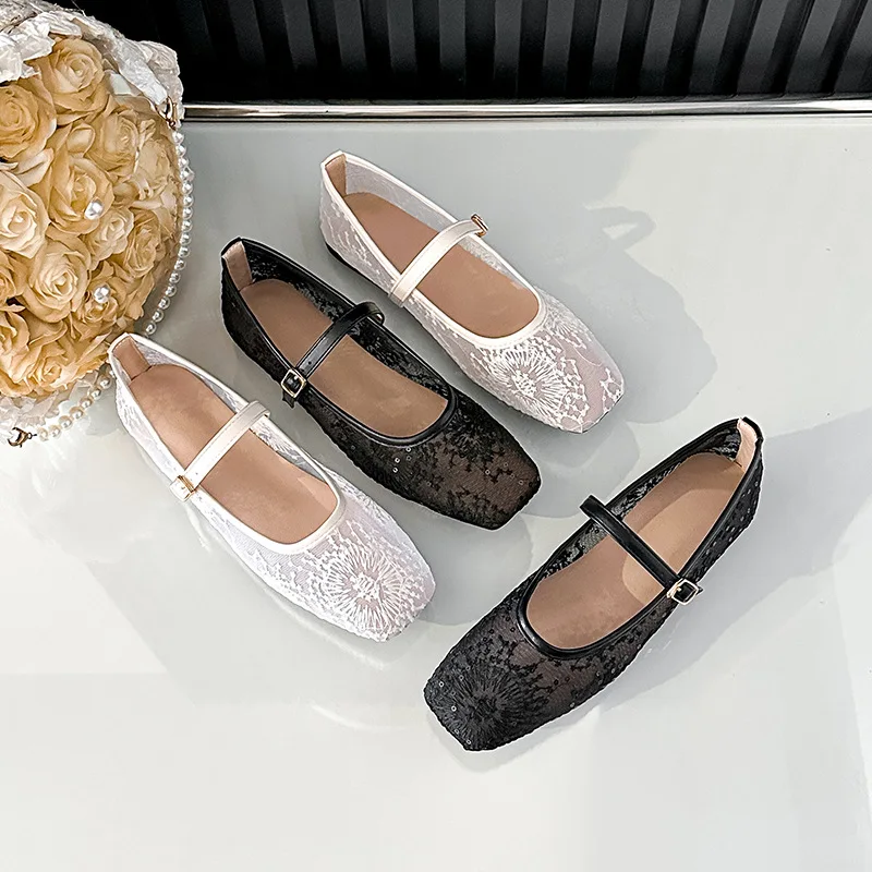 Fashionable Lace Mary Jane Shoes for Women Casual Comfortable Leather Upgraded Version Flat Heel Slip-On Women's Shoes
Fashionable Lace Mary Jane Shoes for Women Casual Comfortable Leather Upgraded Version Flat Heel Slip-On Women's Shoes