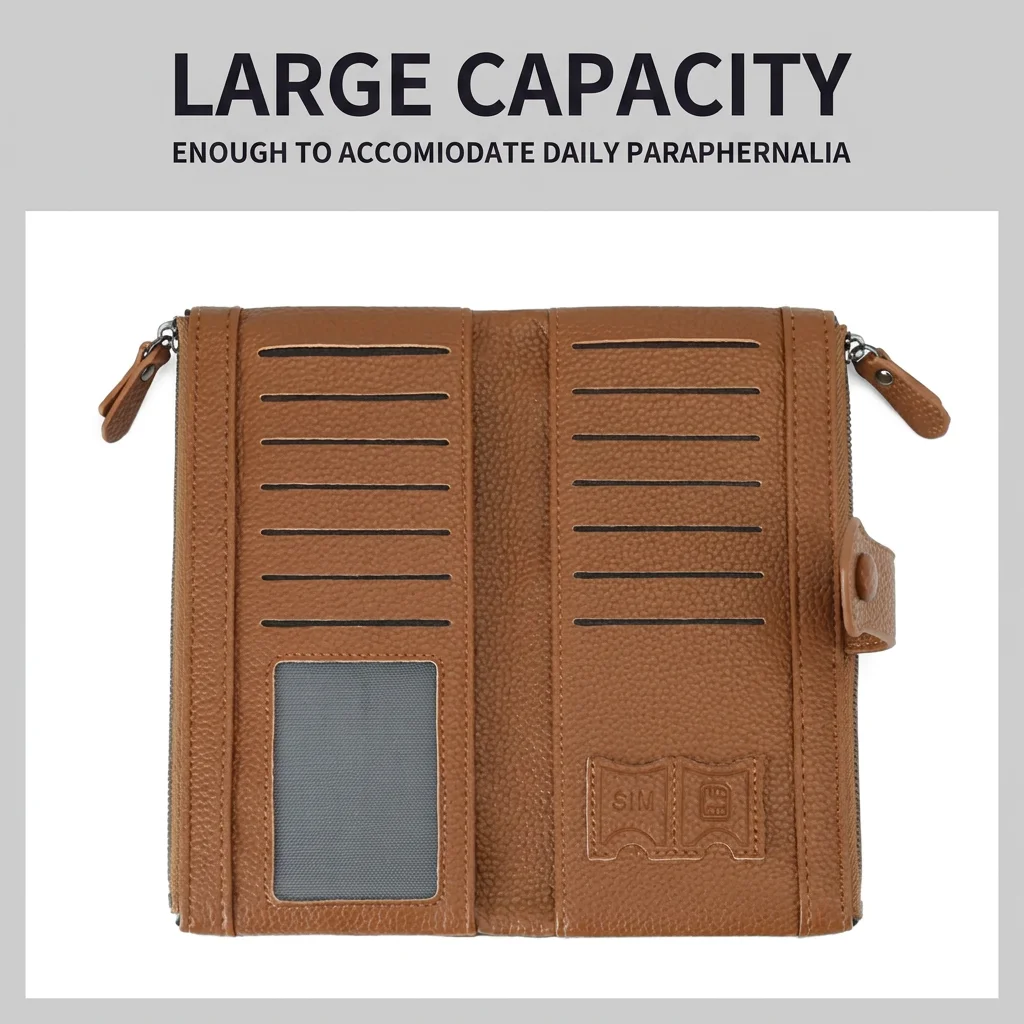 Pu Leather Wallet Neat Stitching Phone Card Holder Purse Rfid Blocking Wallet Versatile Dual Zipper Wallet For Casual Dating
Pu Leather Wallet Neat Stitching Phone Card Holder Purse Rfid Blocking Wallet Versatile Dual Zipper Wallet For Casual Dating