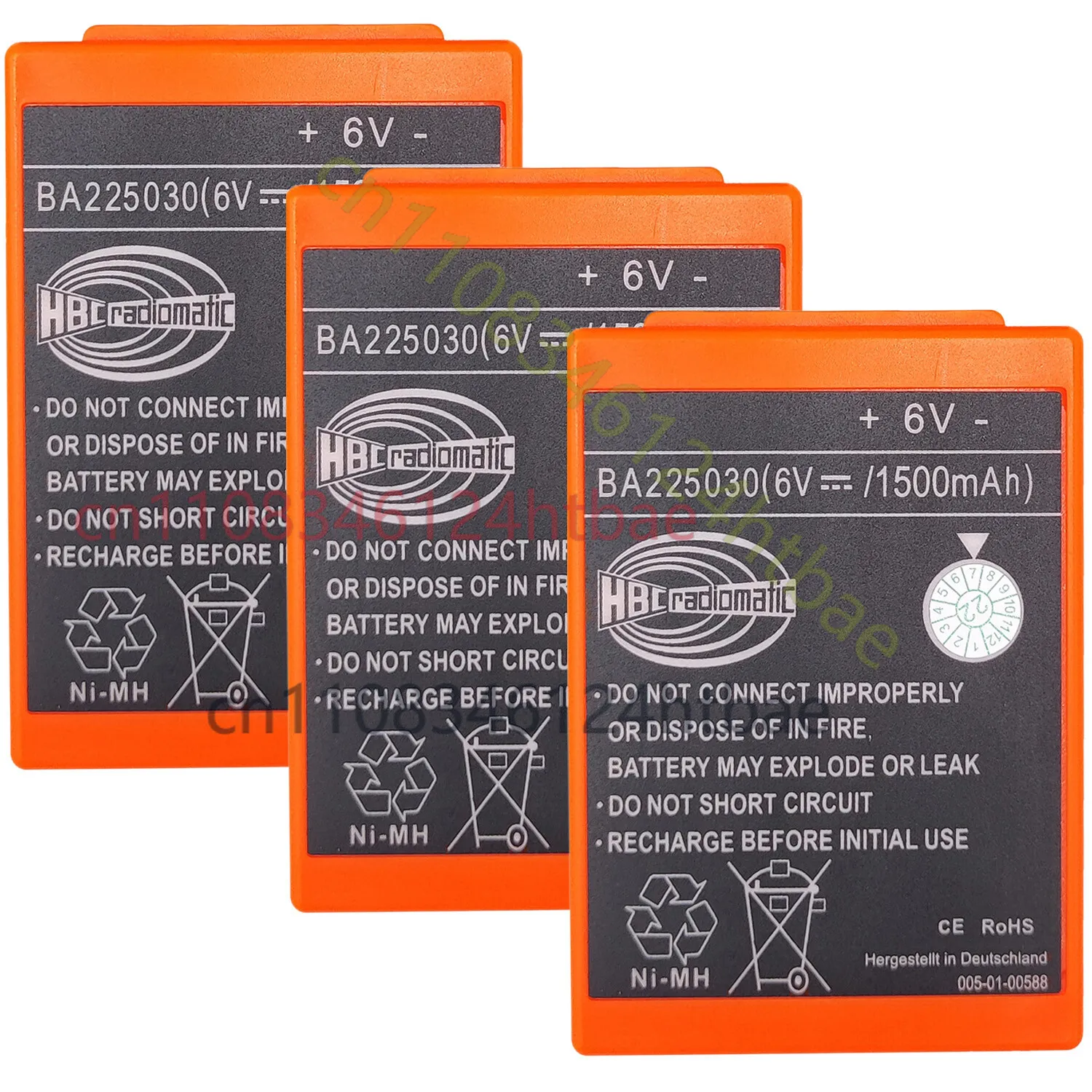(3 Pack) BA225030 6V Ni-Mh Battery For HBC Crane remote Pump truck battery
(3 Pack) BA225030 6V Ni-Mh Battery For HBC Crane remote Pump truck battery