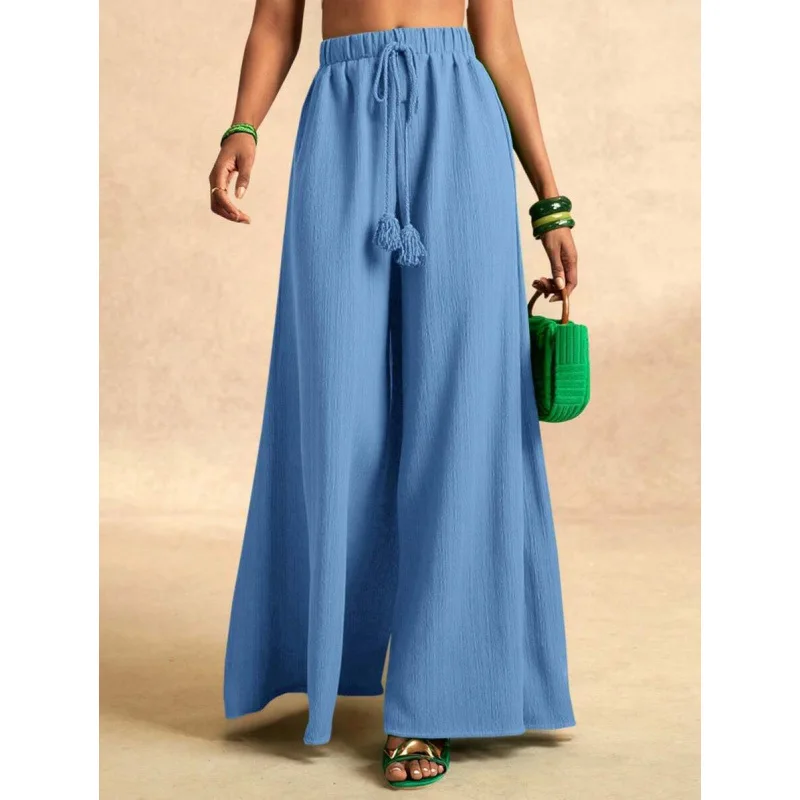 Loose Wide Leg Casual Pants Neutral Style Other Material 100% Spring Collection Comfortable Loose Trousers for Women
Loose Wide Leg Casual Pants Neutral Style Other Material 100% Spring Collection Comfortable Loose Trousers for Women