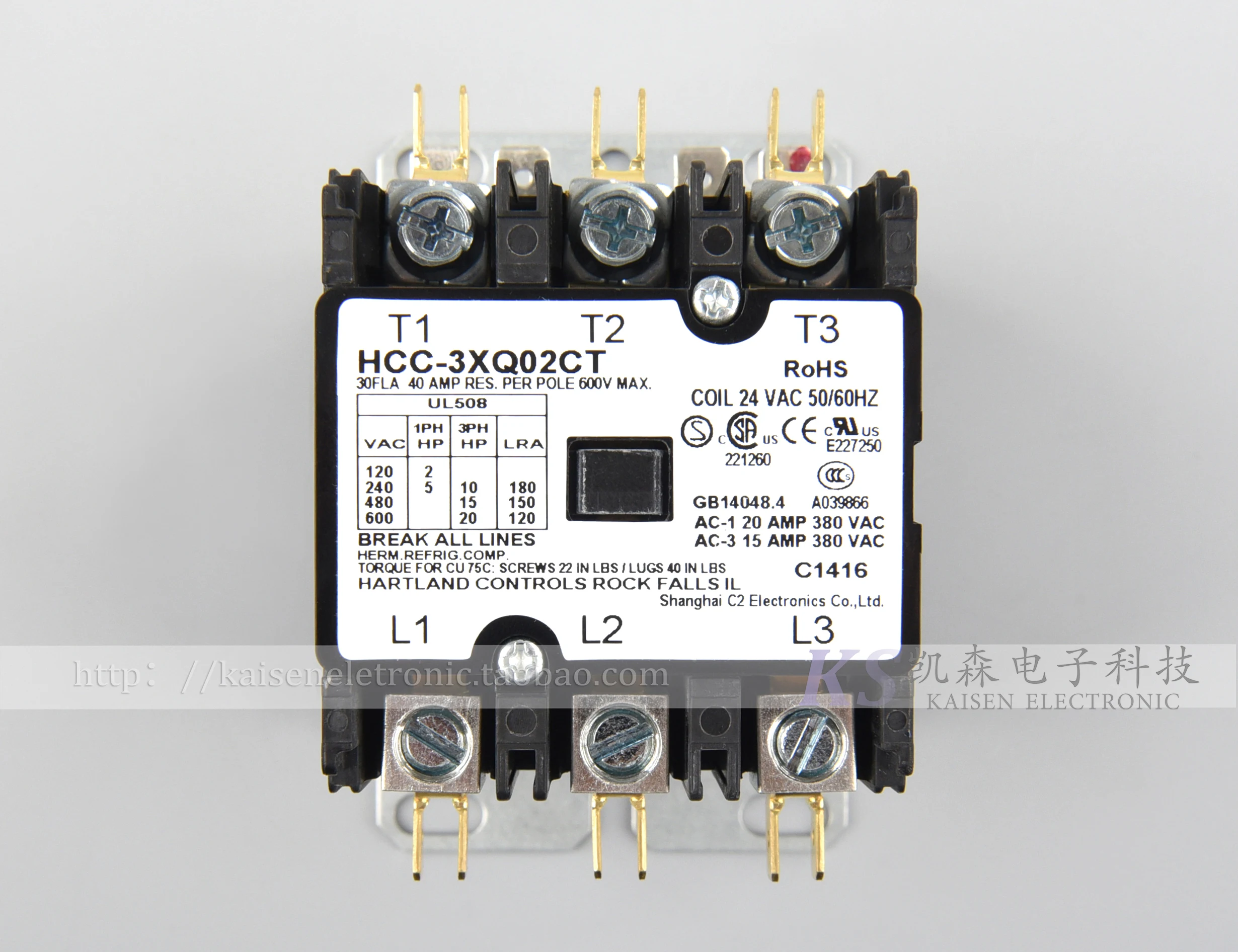 Goodman Central Air Conditioning System 24VAC AC contactor HC-3XQ02CT HC-3XQ01GN108
Goodman Central Air Conditioning System 24VAC AC contactor HC-3XQ02CT HC-3XQ01GN108