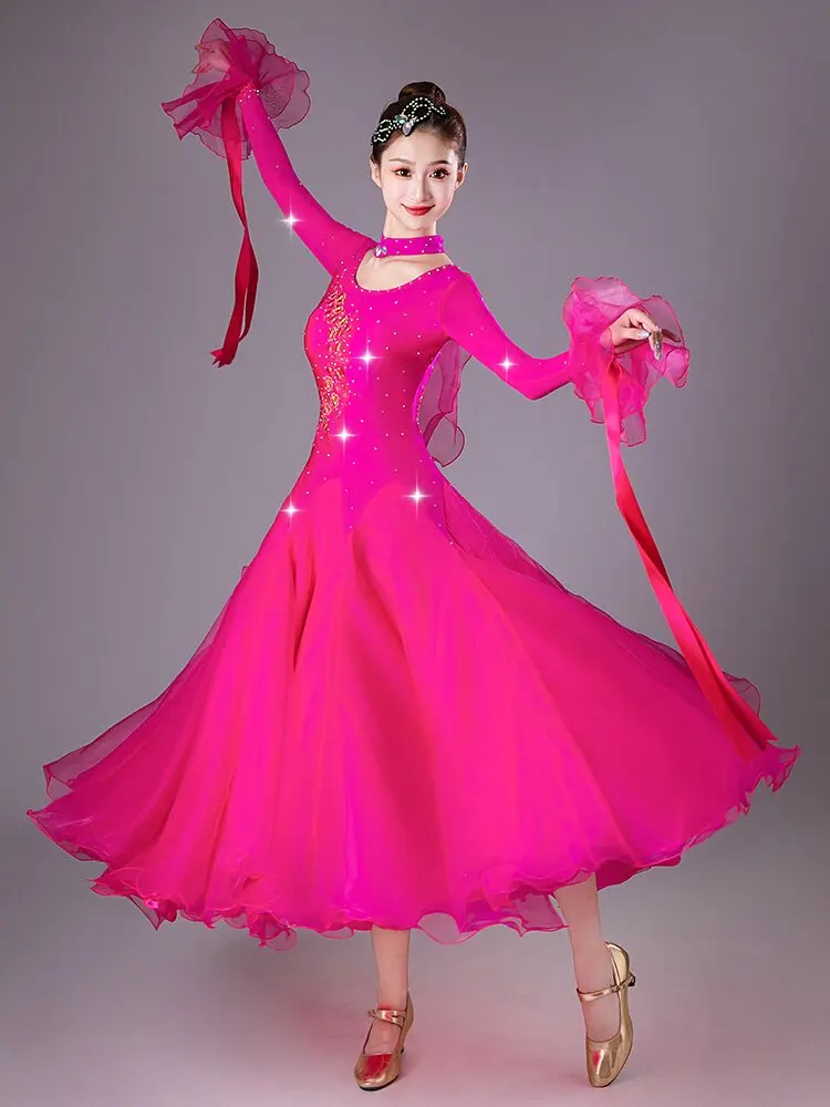 Ballroom Dancing Performance Costumes Women's High-end Big Swing Dresses Rumba Waltz Modern Dance Hall Competition Costumes
Ballroom Dancing Performance Costumes Women's High-end Big Swing Dresses Rumba Waltz Modern Dance Hall Competition Costumes