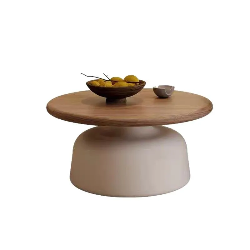 Cream wind solid wood coffee table living room household small apartment simple modern hotel new round
Cream wind solid wood coffee table living room household small apartment simple modern hotel new round