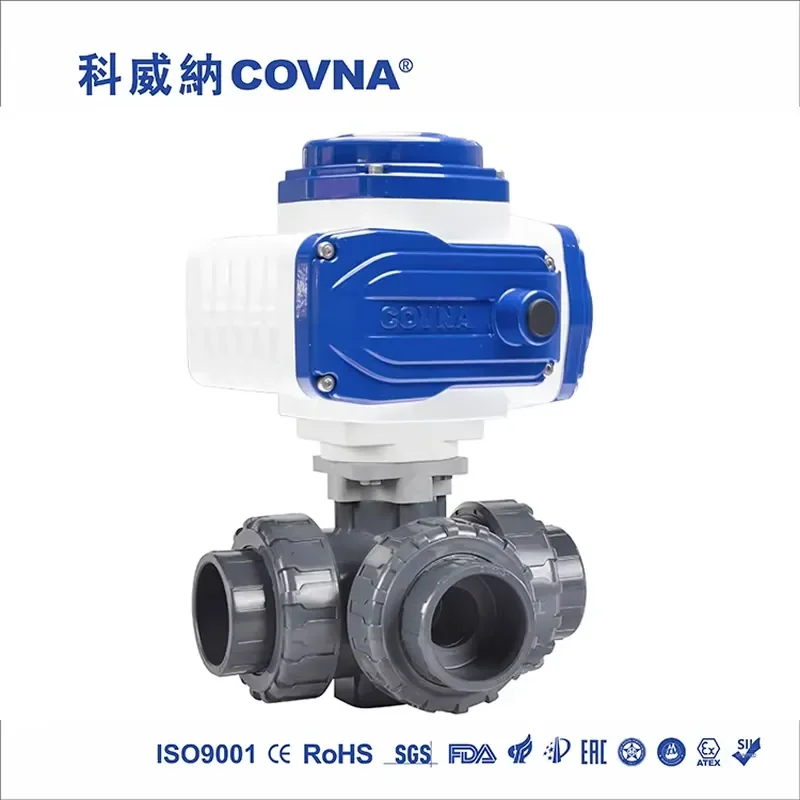 COVNA Quick Shipment 3 Ways Electric Upvc Ball Valve 12V DC PVC Double Union Ball Valve Motorized Ball Valve
COVNA Quick Shipment 3 Ways Electric Upvc Ball Valve 12V DC PVC Double Union Ball Valve Motorized Ball Valve