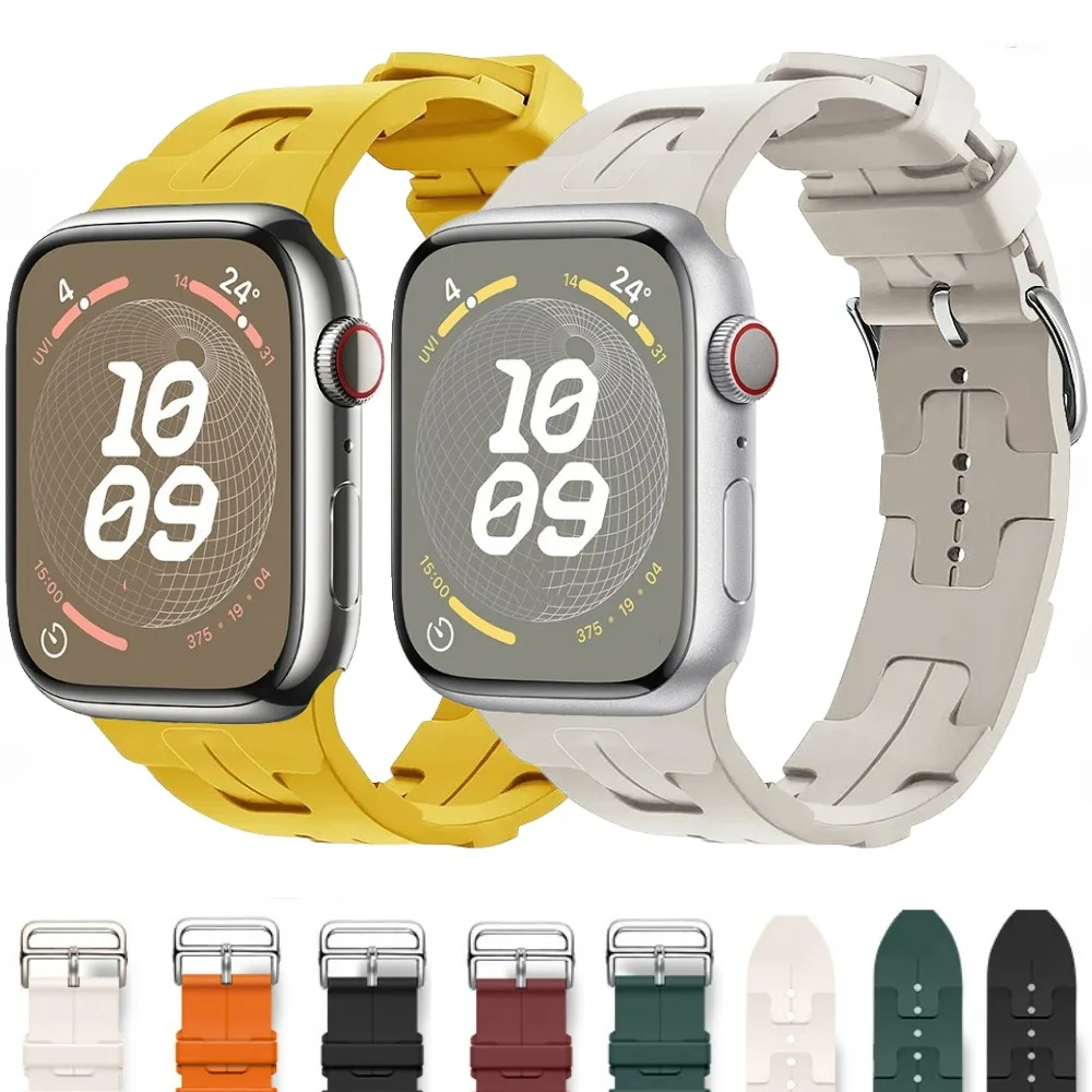 Sport Silicone Strap for Apple Watch Ultra2 49mm 9 8 7 45mm 41mm Wristband for iWatch Series 6 5 4 3 SE 44mm 40mm 42mm 38mm Band
Sport Silicone Strap for Apple Watch Ultra2 49mm 9 8 7 45mm 41mm Wristband for iWatch Series 6 5 4 3 SE 44mm 40mm 42mm 38mm Band