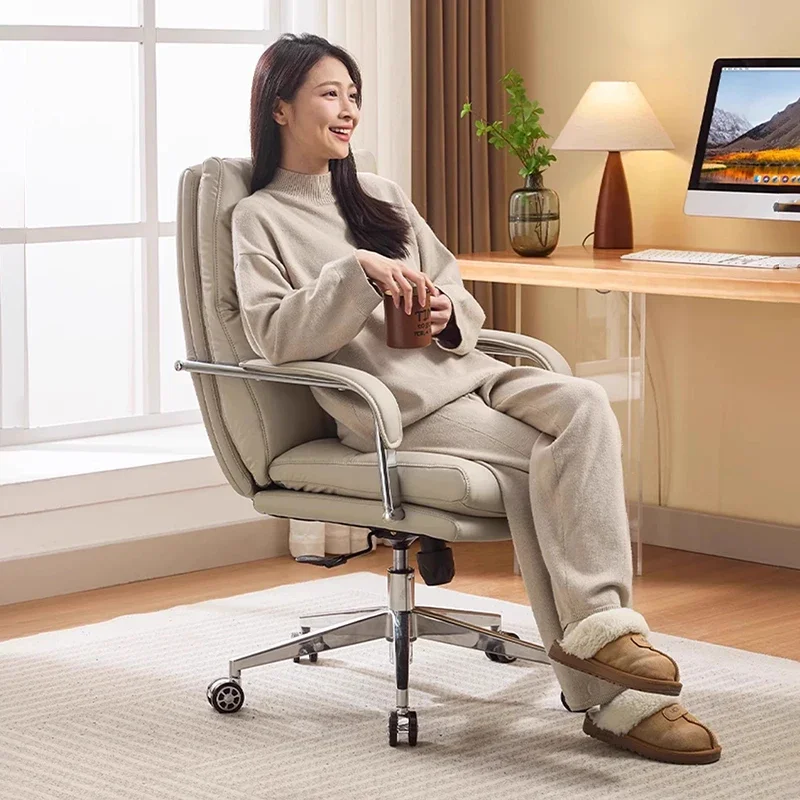 Simple Office Chairs Modern Luxury Ergonomic Chair Movable Comfortable Swivel Chair Height Adjustable Desk Chairs With Wheels
Simple Office Chairs Modern Luxury Ergonomic Chair Movable Comfortable Swivel Chair Height Adjustable Desk Chairs With Wheels
