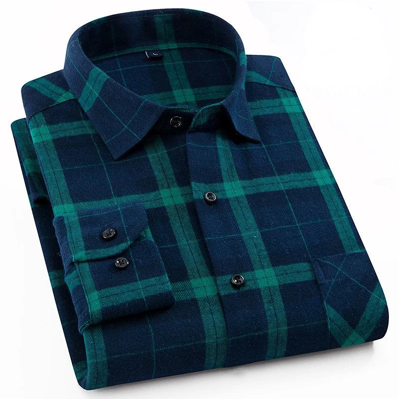 100% Cotton Plaid Shirt For Men Casual Long Sleeve Flannel Shirts with Pocket Korean Slim Fit Soft Comfortable Plus Size S-6XL
100% Cotton Plaid Shirt For Men Casual Long Sleeve Flannel Shirts with Pocket Korean Slim Fit Soft Comfortable Plus Size S-6XL