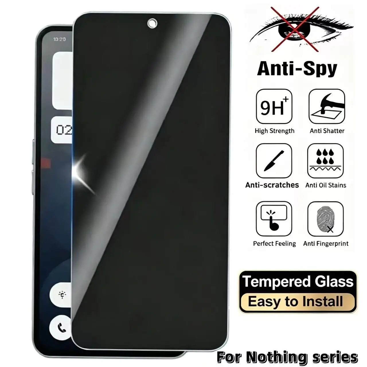 Suitable for Nothing Phone Series Anti-Peep Tempered Glass Privacy Protection Film for Nothingphone 1/2/2A/3/3Apro/2Aplus/3A Lite/4A/4Apro Anti-Peep Screen Protector, Scratch-Resistant, Bubble-Free
Suitable for Nothing Phone Series Anti-Peep Tempered Glass Privacy Protection Film for Nothingphone 1/2/2A/3/3Apro/2Aplus/3A Lite/4A/4Apro Anti-Peep Screen Protector, Scratch-Resistant, Bubble-Free