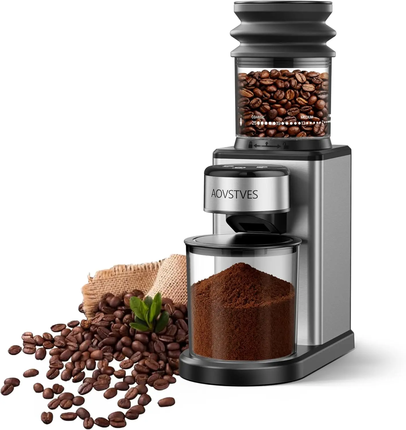 Conical Burr Coffee Grinder for Home 25 Precise Grind Settings 60 Second Timer Easy to Clean Stainless Steel Burrs Anti Static
Conical Burr Coffee Grinder for Home 25 Precise Grind Settings 60 Second Timer Easy to Clean Stainless Steel Burrs Anti Static
