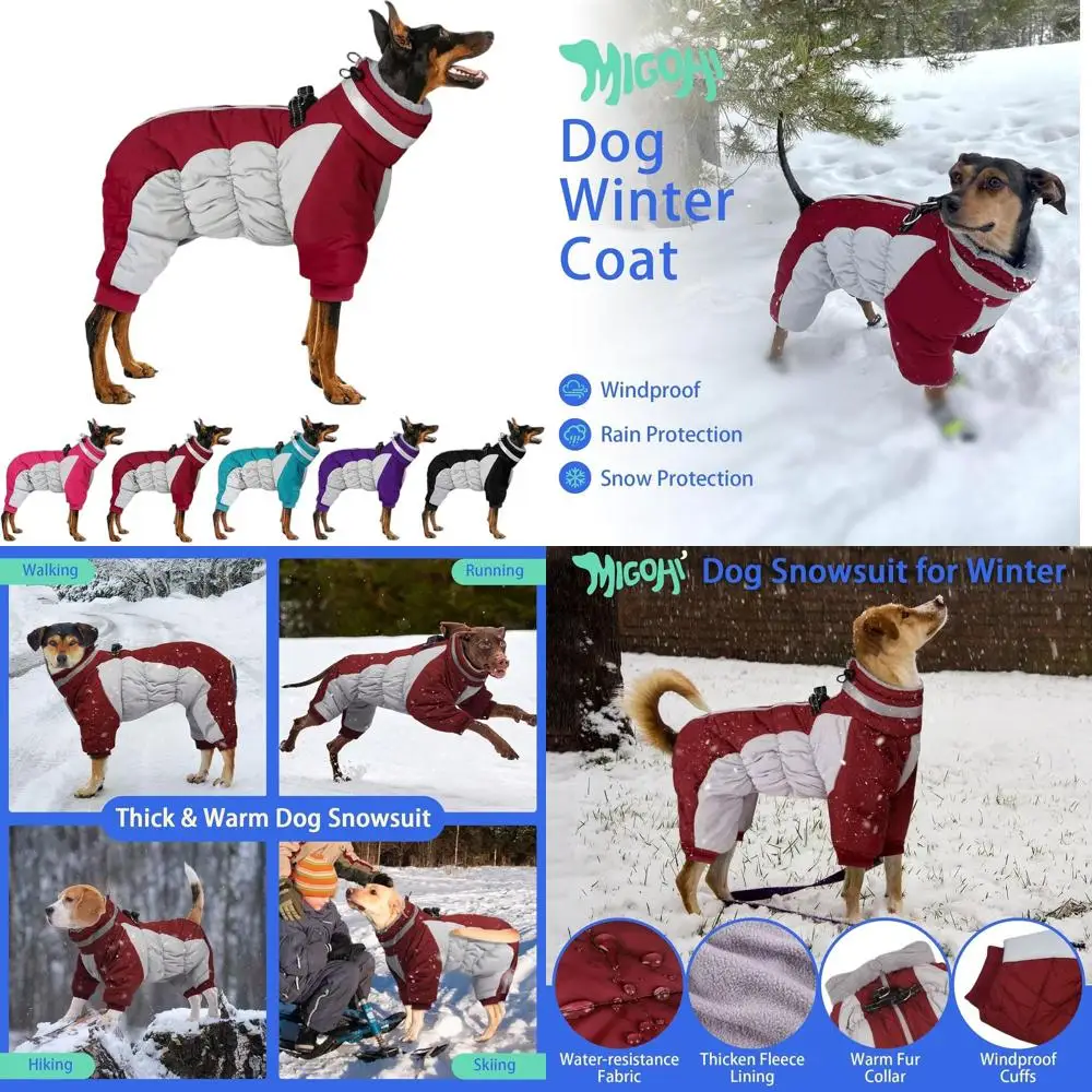 Warm Reflective Winter Coat with Harness for Large Dogs - Fleece-Lined, Windproof Suit with Zipper for Small to 2XL Dogs
Warm Reflective Winter Coat with Harness for Large Dogs - Fleece-Lined, Windproof Suit with Zipper for Small to 2XL Dogs