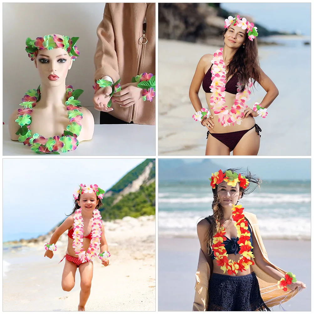 1 set Garland Accessories Wreaths Hawaii Leis Set Fake Headbands Cloth Necklaces Party Favors Hawaiian Garlands Necklace Decor
1 set Garland Accessories Wreaths Hawaii Leis Set Fake Headbands Cloth Necklaces Party Favors Hawaiian Garlands Necklace Decor