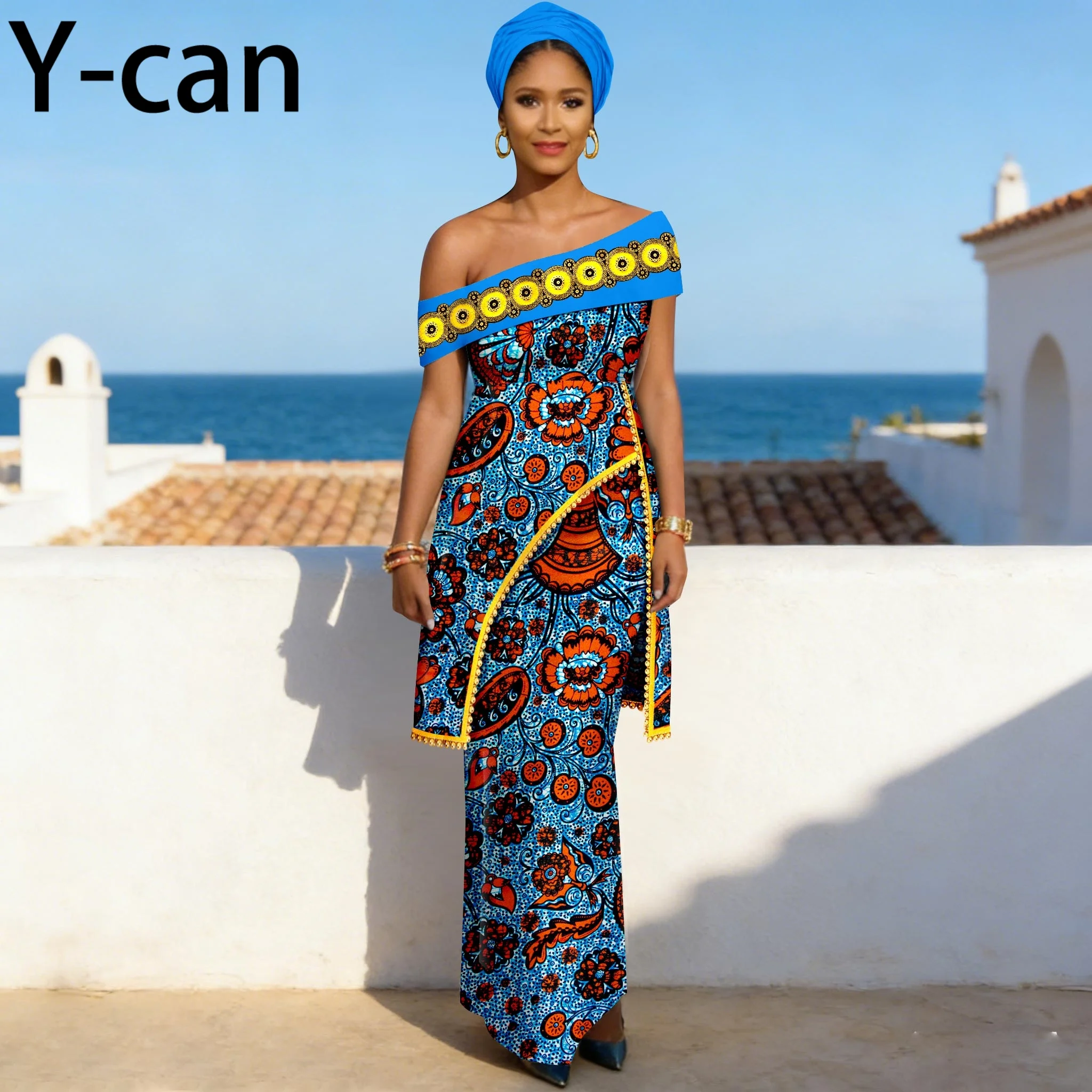Luxury African Women's Skirt Set Ankara Print Sloped Collar Top Maxi Skirt Ensemble with Headscarf for Wedding 2626016
Luxury African Women's Skirt Set Ankara Print Sloped Collar Top Maxi Skirt Ensemble with Headscarf for Wedding 2626016