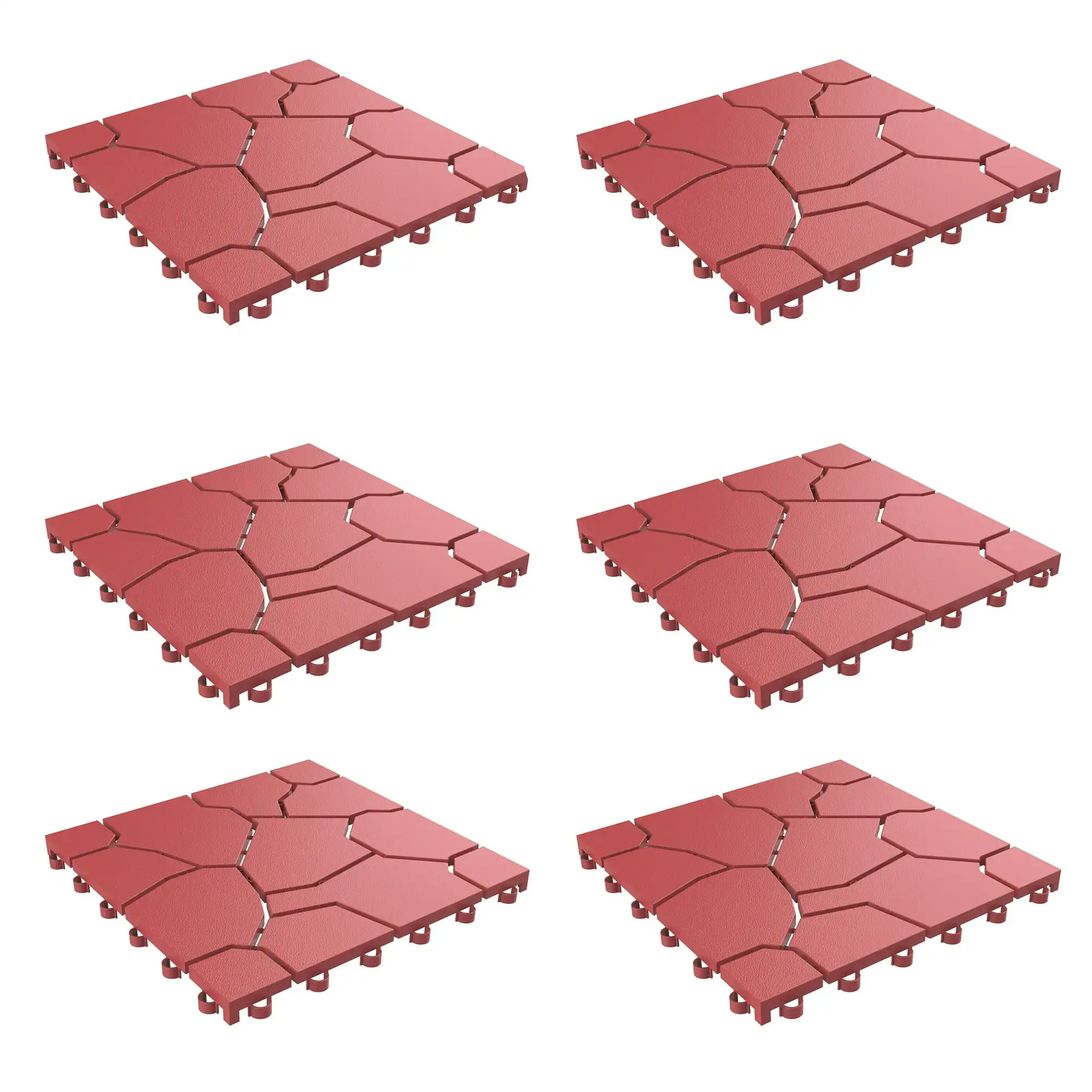 Pure Garden 6-Pack Polypropylene Interlocking Deck Tiles for Outdoors (Red)
Pure Garden 6-Pack Polypropylene Interlocking Deck Tiles for Outdoors (Red)