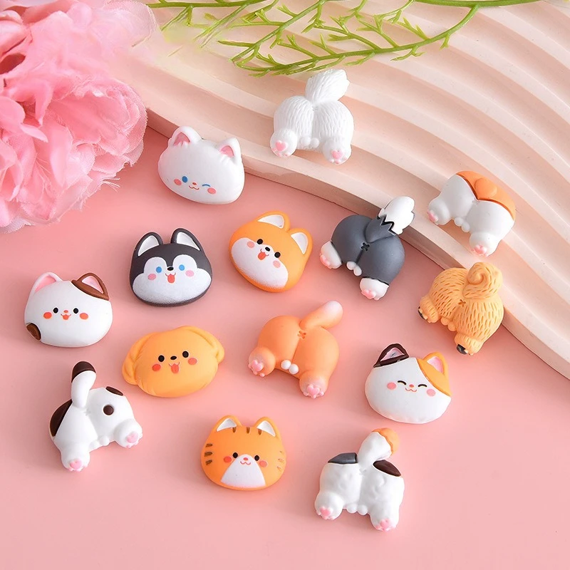 10Pcs Cartoon Kitten Dog Head Buttocks Resin Accessories DIY Phone Shell Accessories Refrigerator Sticker
10Pcs Cartoon Kitten Dog Head Buttocks Resin Accessories DIY Phone Shell Accessories Refrigerator Sticker