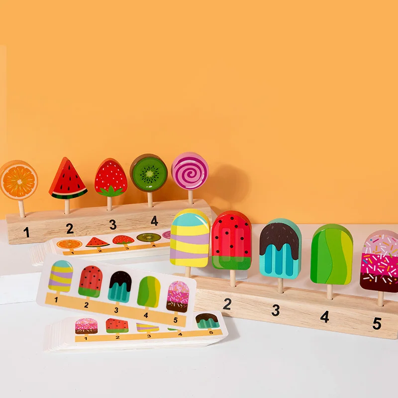 Wooden Popsicle And Lollipop Number Matching Game - Includes Challenge Cards Kids' Pattern Matching And Fine Motor Skills
Wooden Popsicle And Lollipop Number Matching Game - Includes Challenge Cards Kids' Pattern Matching And Fine Motor Skills