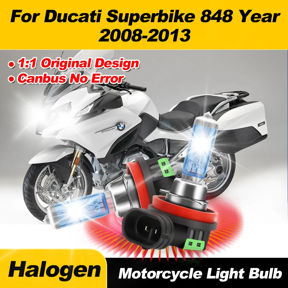 100W Halogen Headlamps Bulb 20000LM Super Bright Motorcycle Headlight 12V For Ducati Superbike 848 Year 2008-2010 2011 2012 2013
100W Halogen Headlamps Bulb 20000LM Super Bright Motorcycle Headlight 12V For Ducati Superbike 848 Year 2008-2010 2011 2012 2013
