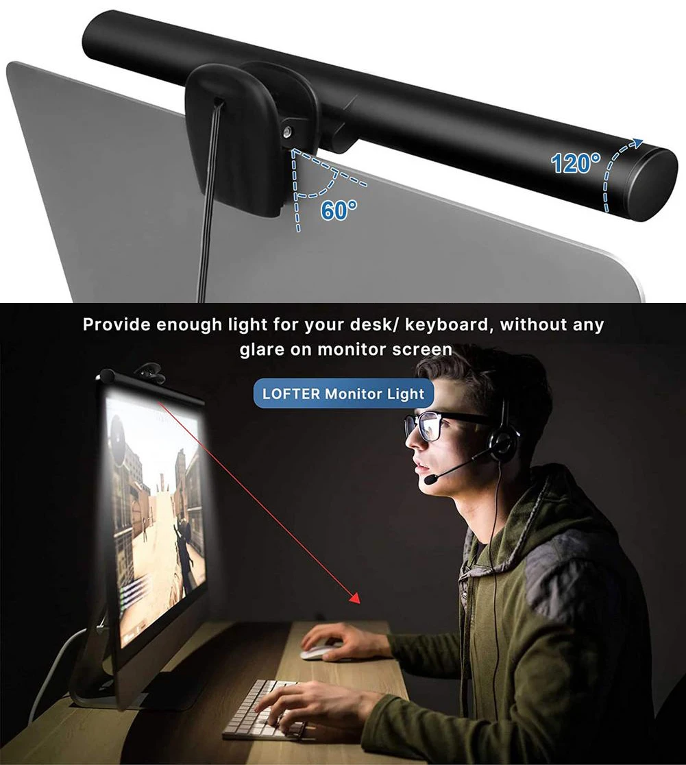 Laptop Screen Light Bar Desktop Computer Monitor Lamps with Adjustable Brightness, 86cm USB Cable, Cold and Warm Dual-color LED
Laptop Screen Light Bar Desktop Computer Monitor Lamps with Adjustable Brightness, 86cm USB Cable, Cold and Warm Dual-color LED