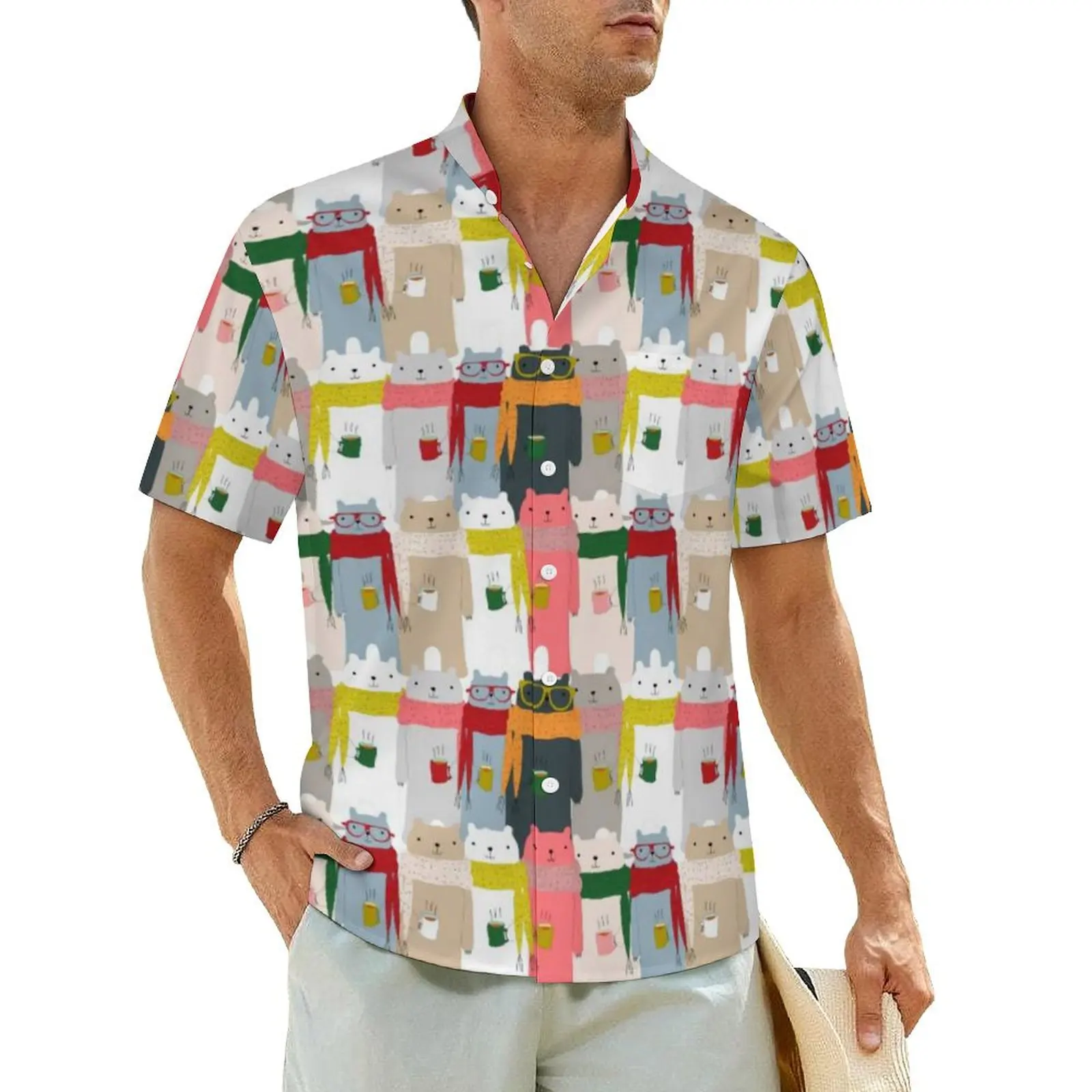 Nordic Animal Casual Shirt Cute Bear Pattern Classic Summer Shirts Male Short Sleeve Beach Korean Fashion Plus Size 4XL Blouses
Nordic Animal Casual Shirt Cute Bear Pattern Classic Summer Shirts Male Short Sleeve Beach Korean Fashion Plus Size 4XL Blouses