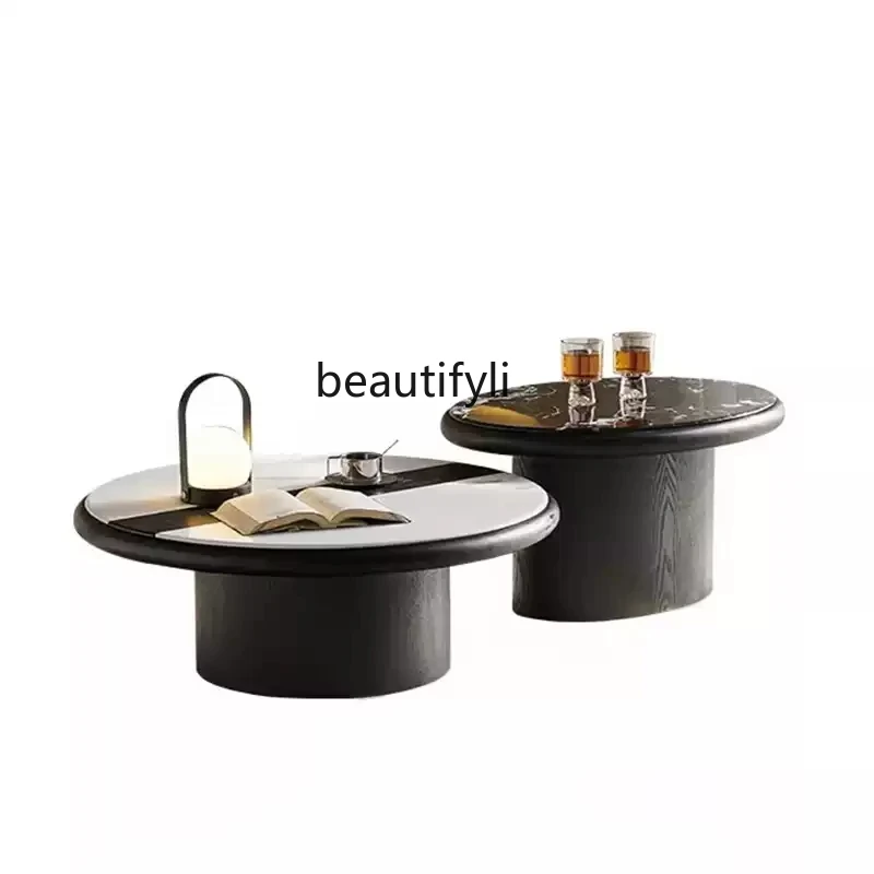 Microcrystalline stone size round coffee table side table combination high-end living room, designer coffee table
Microcrystalline stone size round coffee table side table combination high-end living room, designer coffee table