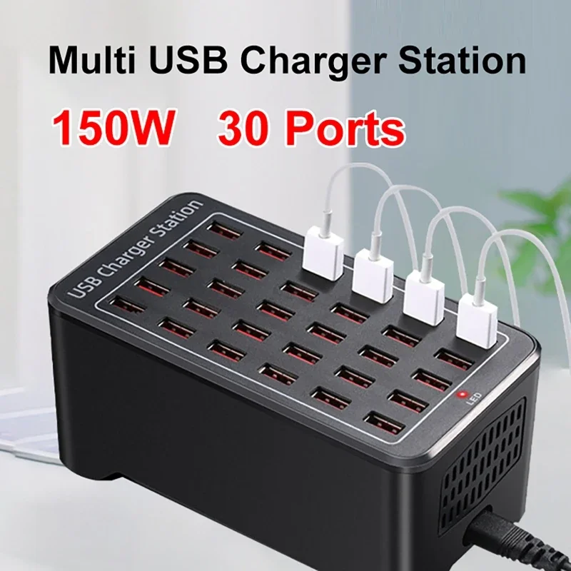 100W 150W Multi USB Fast Charger LED Indicator 10Port 15Port 30Ports USB 2.4A Charging Cargador for IPad IPhone 11 12 13 Pro Max
100W 150W Multi USB Fast Charger LED Indicator 10Port 15Port 30Ports USB 2.4A Charging Cargador for IPad IPhone 11 12 13 Pro Max