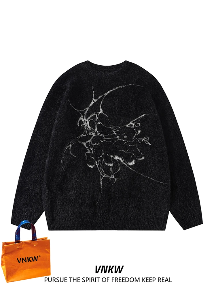 Американский круглый вязаный свитер с вышивкой Ne для пар, мужской зимний свободный топ из искусственного меха, женская повседневная одежда
Американский круглый вязаный свитер с вышивкой Ne для пар, мужской зимний свободный топ из искусственного меха, женская повседневная одежда