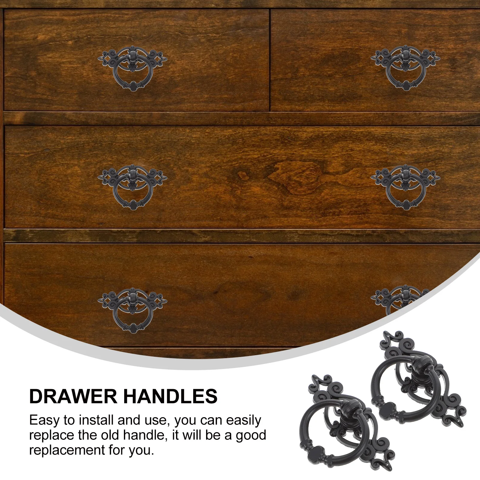 6Pcs Alloy Drawer Pulls Ring Retro Cabinet Pulls Wardrobe Door Drop Handles Vintage Style Furniture Hardware Drawer Handles
6Pcs Alloy Drawer Pulls Ring Retro Cabinet Pulls Wardrobe Door Drop Handles Vintage Style Furniture Hardware Drawer Handles