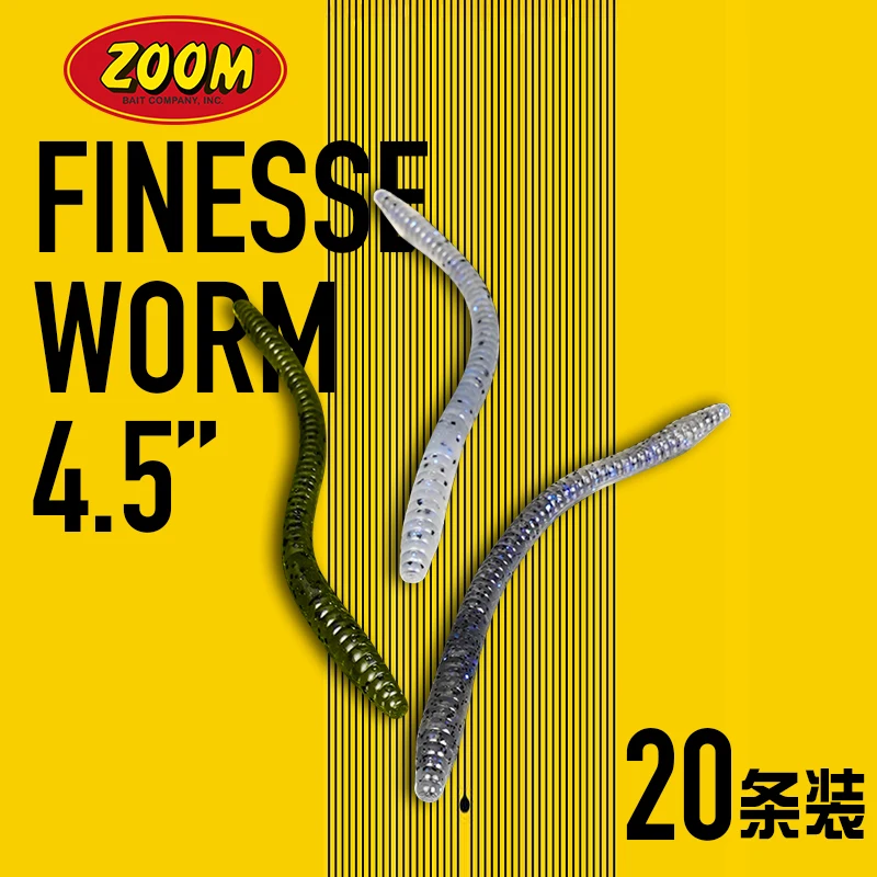 ZOOM Finesse Worm 4.5-inch Noodle Worm 20, Perch Mandarin Fish Texas Fishing Group Lure Soft Bait
ZOOM Finesse Worm 4.5-inch Noodle Worm 20, Perch Mandarin Fish Texas Fishing Group Lure Soft Bait