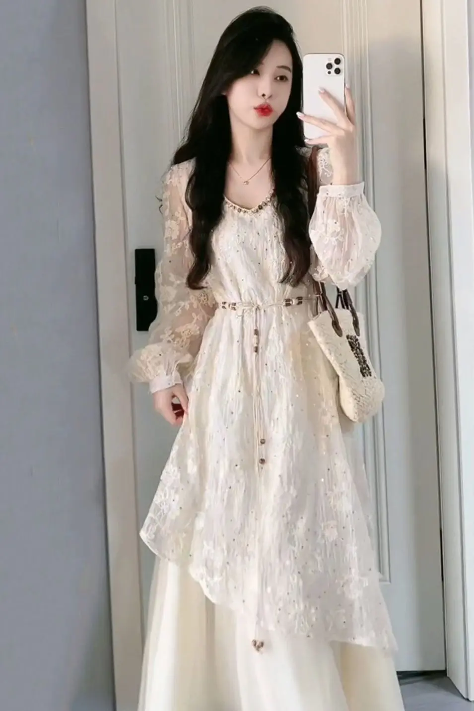 Women Dress 2026 Spring Autumn New Splicing Fake Two Piece Slim Waist Long Sleeve Knee Length Solid Bottom Dress French TS651
Women Dress 2026 Spring Autumn New Splicing Fake Two Piece Slim Waist Long Sleeve Knee Length Solid Bottom Dress French TS651