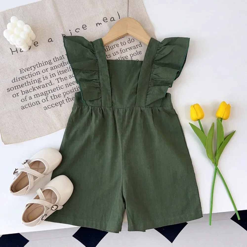 Summer Fashion New Jumpsuit Children's Pure Cotton Solid Color Adjustable Square Neck Jumpsuit 2-6 Years Old Girls' Clothing
Summer Fashion New Jumpsuit Children's Pure Cotton Solid Color Adjustable Square Neck Jumpsuit 2-6 Years Old Girls' Clothing