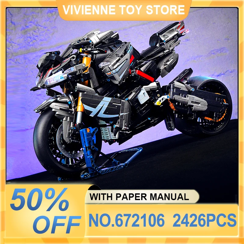672106 Technical 1:5 City Motorcycle Car Building Blocks Racing Z H2 Motobike Bricks Education Toys Christmas Gift For Kid Adult
672106 Technical 1:5 City Motorcycle Car Building Blocks Racing Z H2 Motobike Bricks Education Toys Christmas Gift For Kid Adult