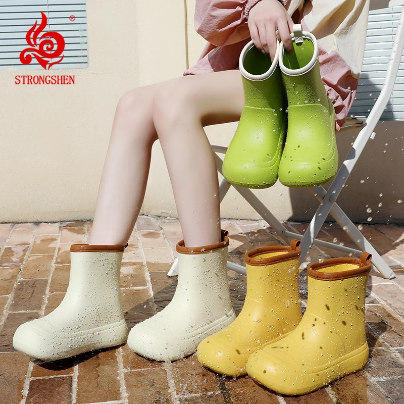 STRONGSHEN Fashion Rain Shoes for Women EVA Rubber Boots Platform Ankle Boots Slip on Women Waterproof Work Shoes Botines Mujer
STRONGSHEN Fashion Rain Shoes for Women EVA Rubber Boots Platform Ankle Boots Slip on Women Waterproof Work Shoes Botines Mujer