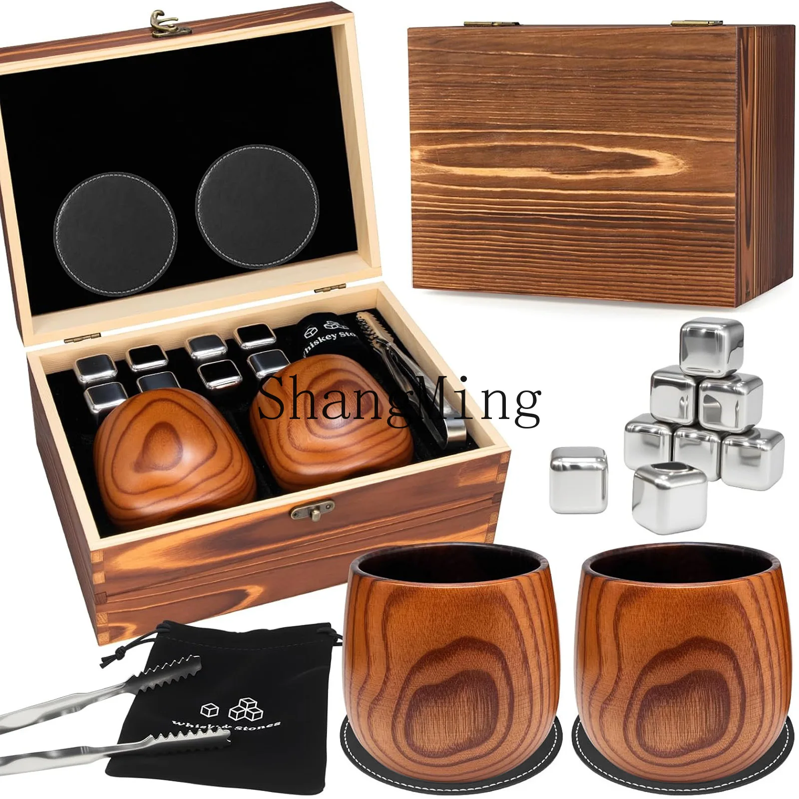 PYH retro light luxury wooden wine glass set wooden box wooden ice wine stone wine glass set placement
PYH retro light luxury wooden wine glass set wooden box wooden ice wine stone wine glass set placement