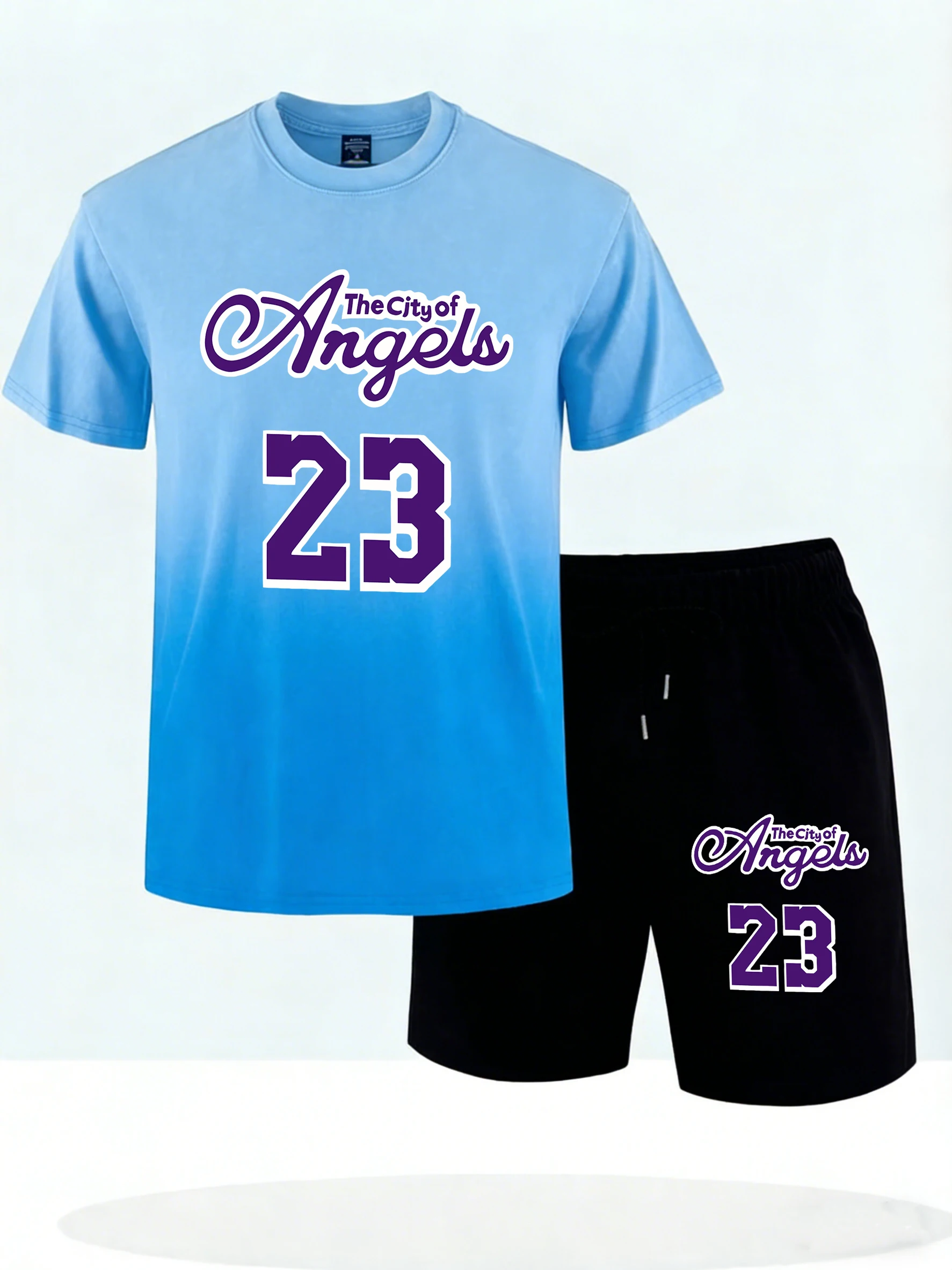 The City Of Angeles Number 23 Design Man'S Summer Oversized Tie-Dye T-Shirts Sets Sport Fashion T Shirt Drawstring Casual Shorts
The City Of Angeles Number 23 Design Man'S Summer Oversized Tie-Dye T-Shirts Sets Sport Fashion T Shirt Drawstring Casual Shorts
