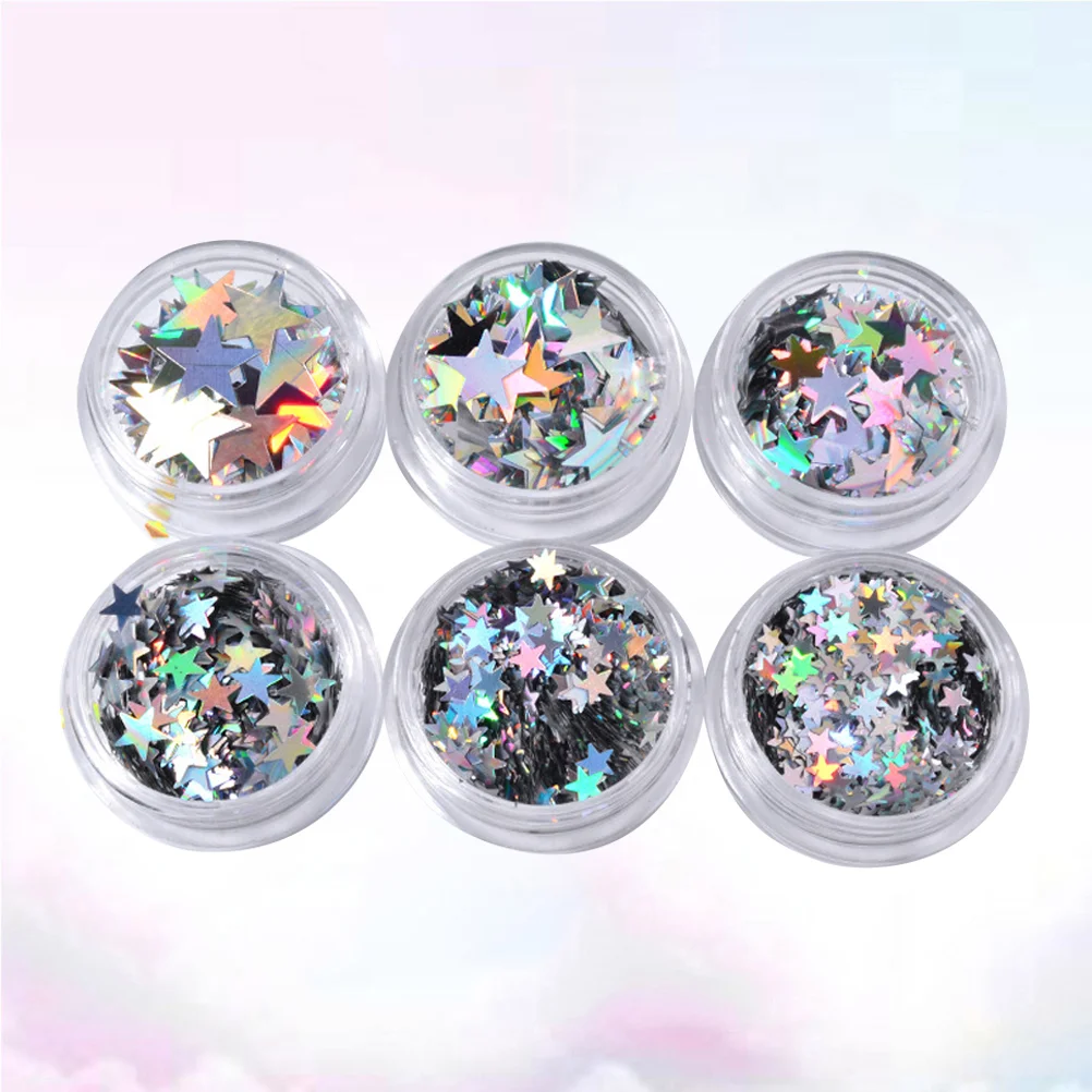6 pcs Five Pointed Star Paillette Colorful Sequins for Nail Decoration Silver Manicure Shining Pieces
6 pcs Five Pointed Star Paillette Colorful Sequins for Nail Decoration Silver Manicure Shining Pieces