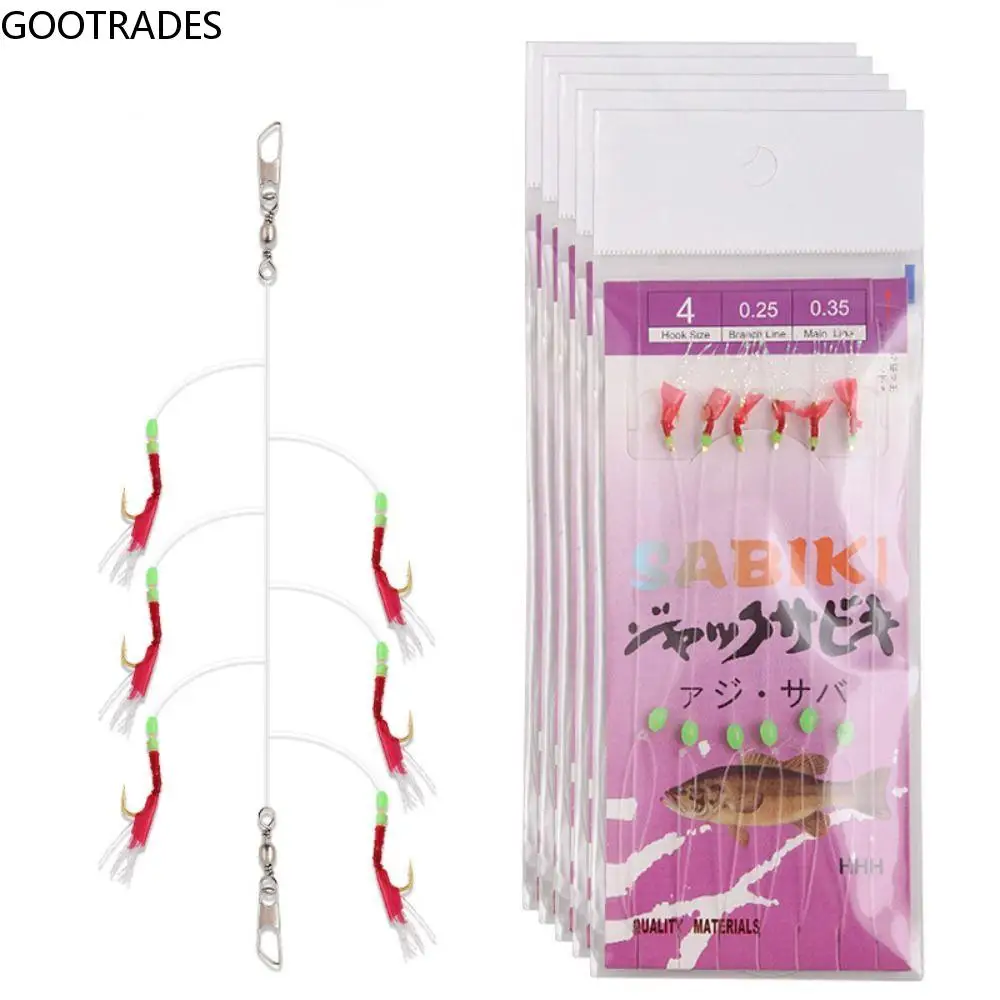6 PCS/Set Artificial Fishing String Hooks Luminous Sea Bait Sabiki Lure Fishing Accessories
6 PCS/Set Artificial Fishing String Hooks Luminous Sea Bait Sabiki Lure Fishing Accessories