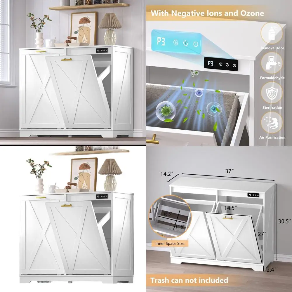 Dual Bin Cabinet with Odor Control and Ionization for Kitchen, Bathroom, and Laundry
Dual Bin Cabinet with Odor Control and Ionization for Kitchen, Bathroom, and Laundry